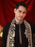 Men's Black BSY Kurta Set with Sequins & Zari Embroidery