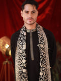 Men's Black BSY Kurta Set with Sequins & Zari Embroidery
