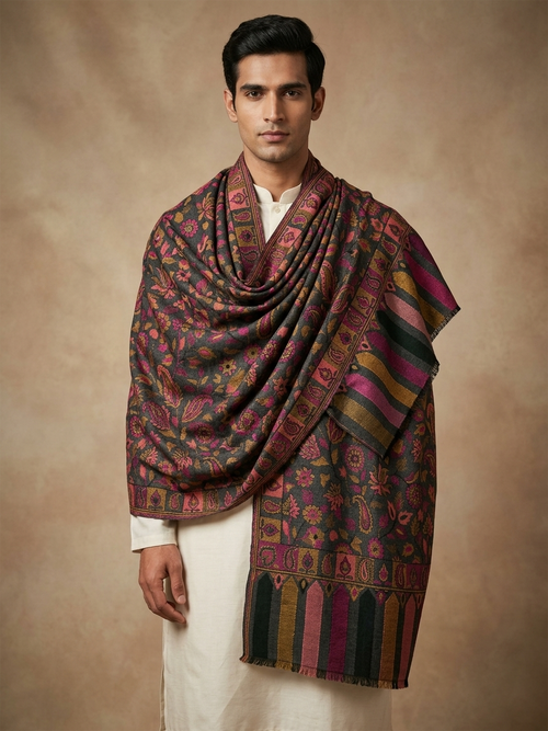 Multicolour Pashmina Jacquard Dupatta