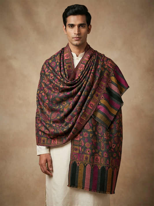 Multicolour Pashmina Jacquard Dupatta