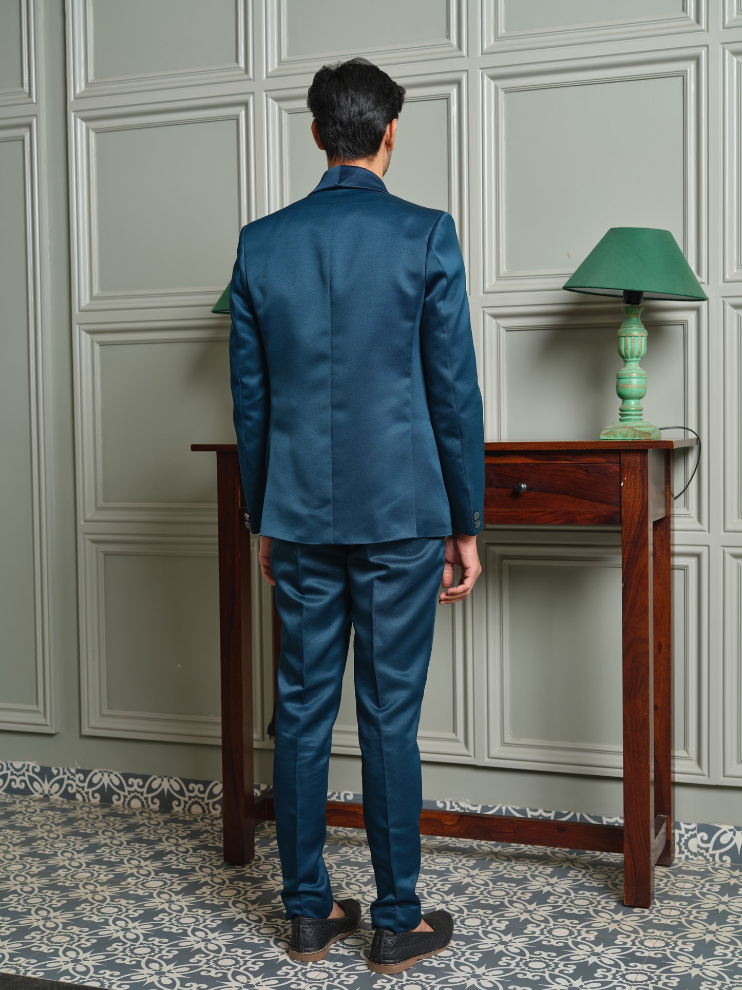 5-Piece Tuxedo Suit with Hotfix Shawl Collar