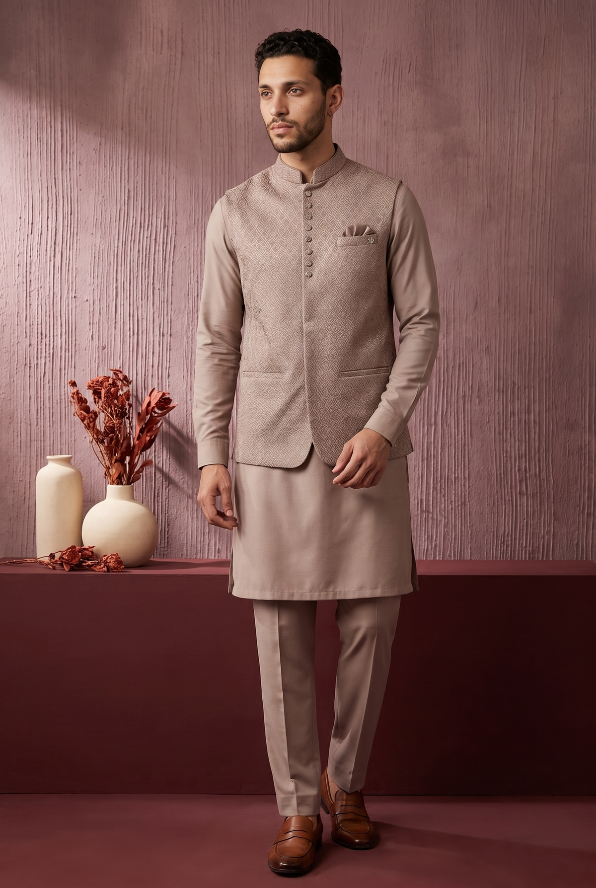 Heritage Jacquard Satin Bandi Jacket