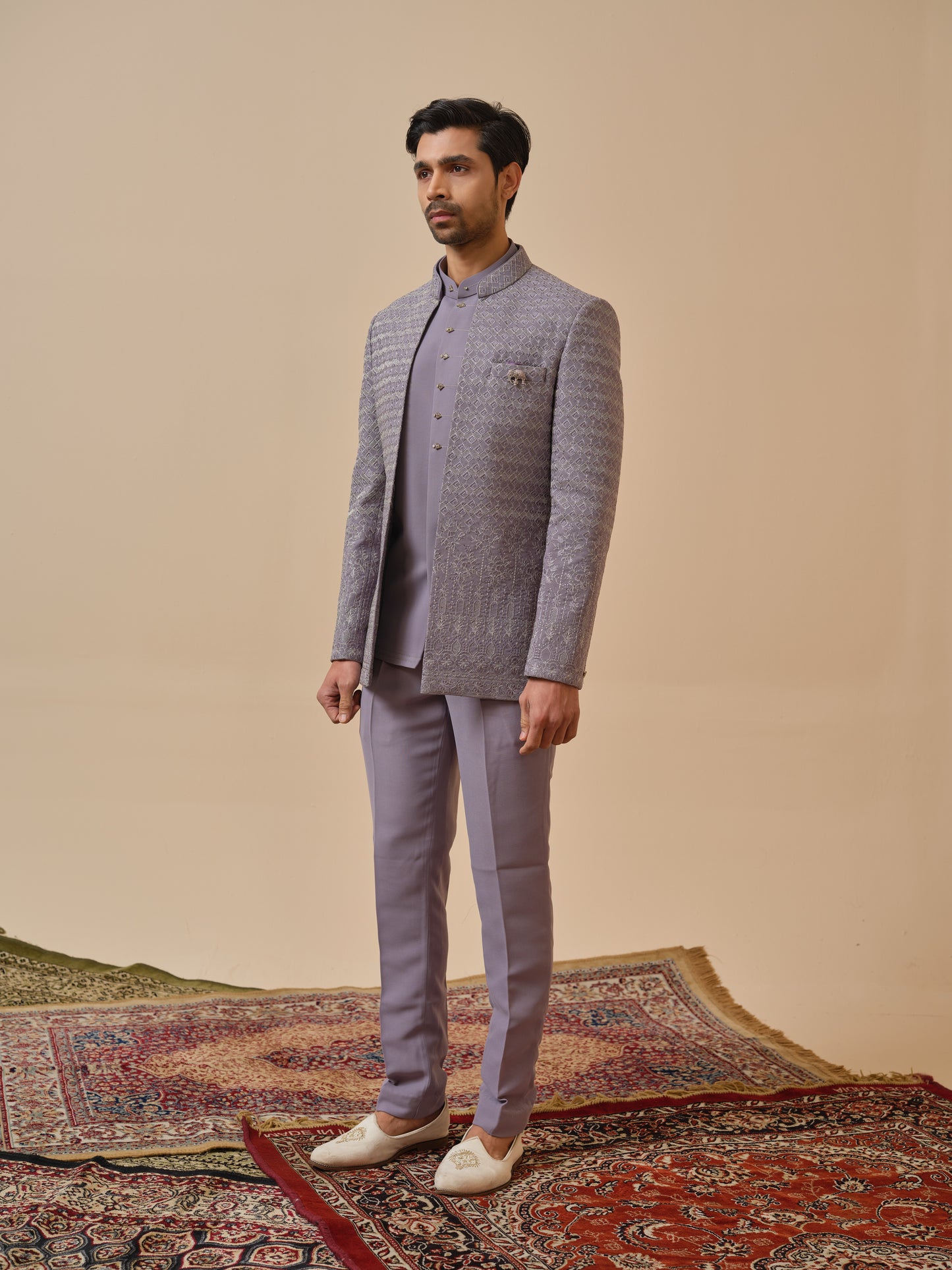 Premium Open Jodhpuri with All-Over Zari Embroidery