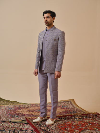 Premium Open Jodhpuri with All-Over Zari Embroidery