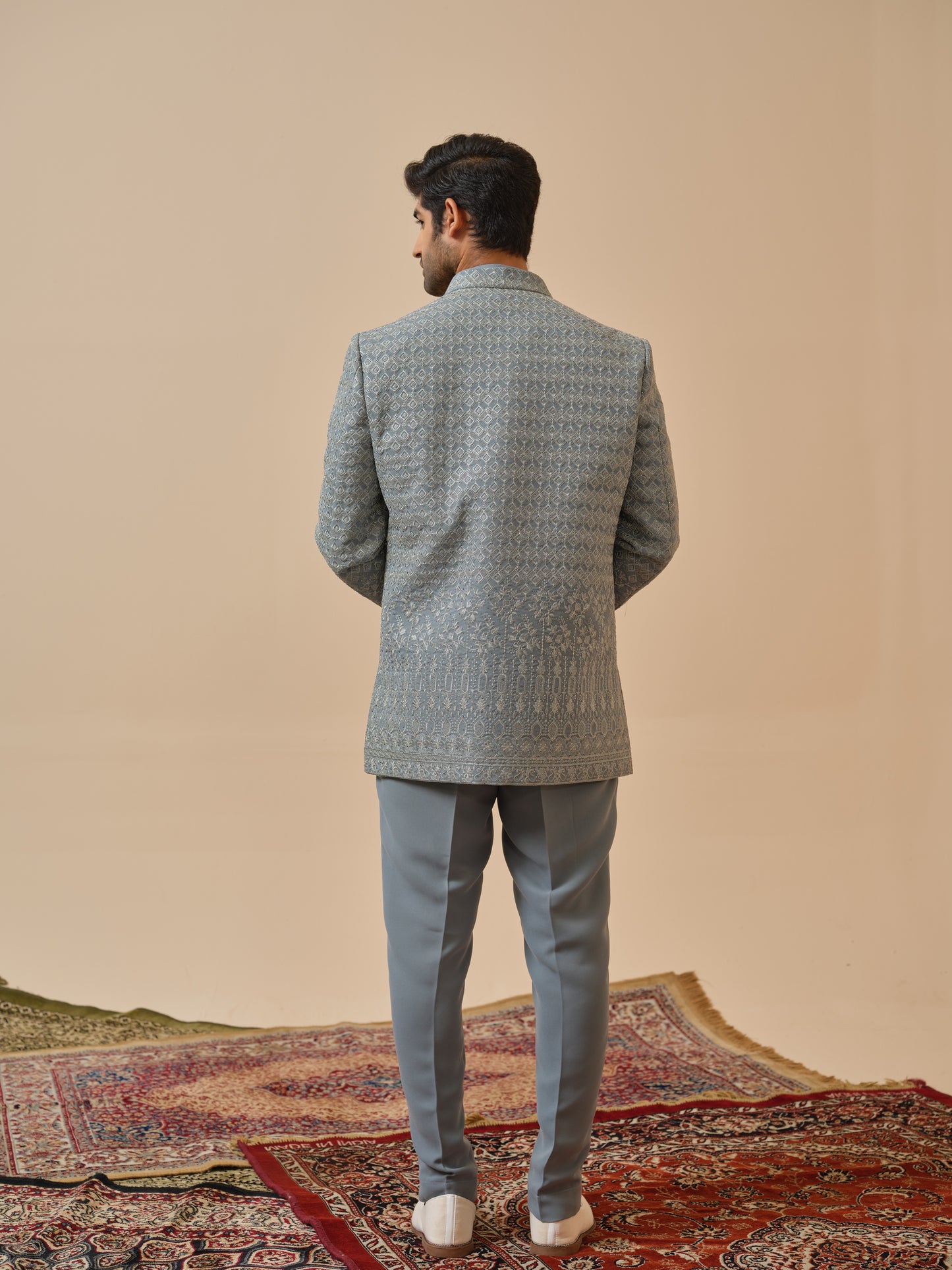 Premium Open Jodhpuri with All-Over Zari Embroidery