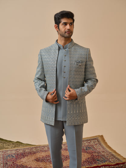 Premium Open Jodhpuri with All-Over Zari Embroidery