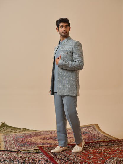Premium Open Jodhpuri with All-Over Zari Embroidery