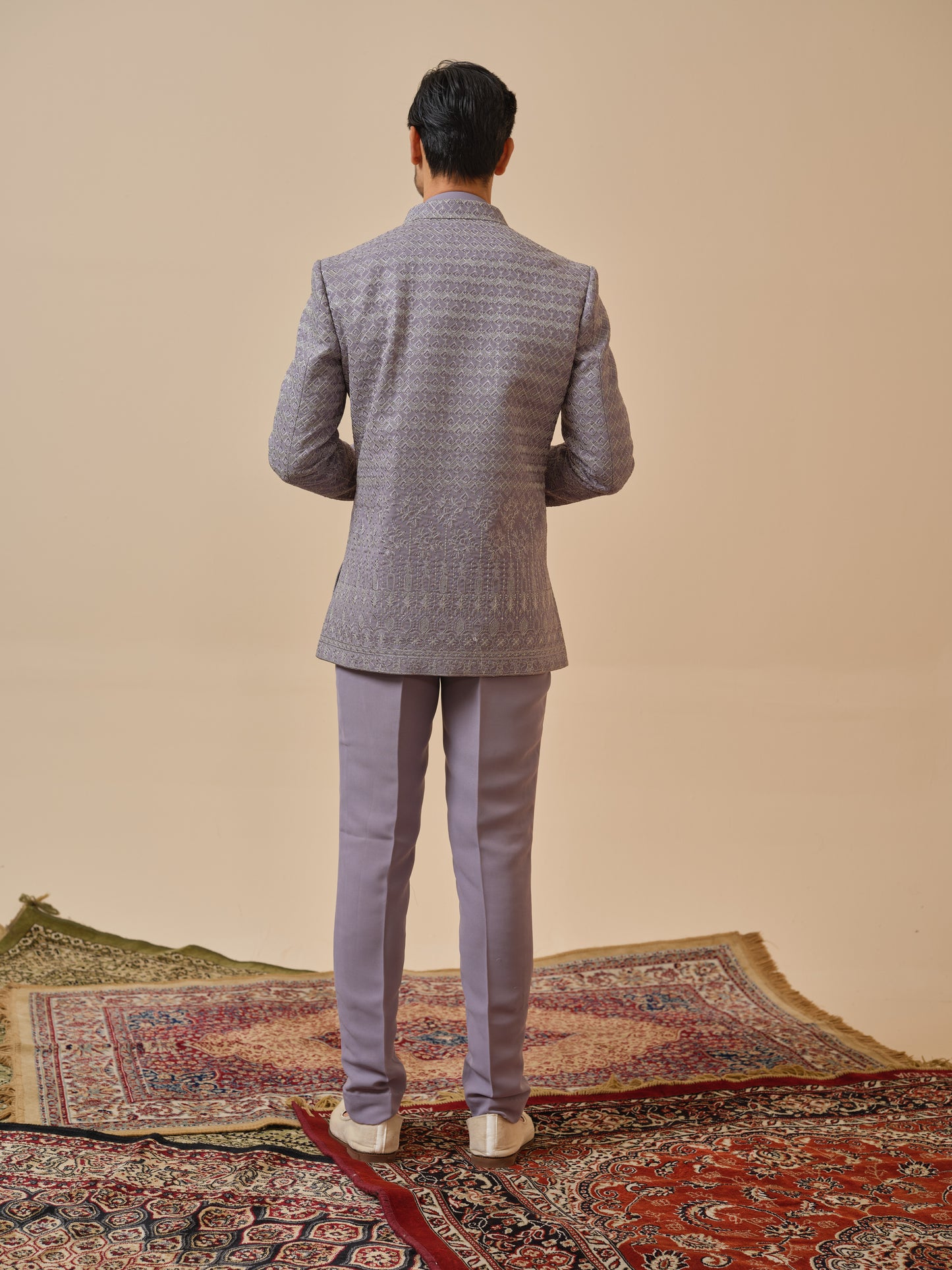 Premium Open Jodhpuri with All-Over Zari Embroidery