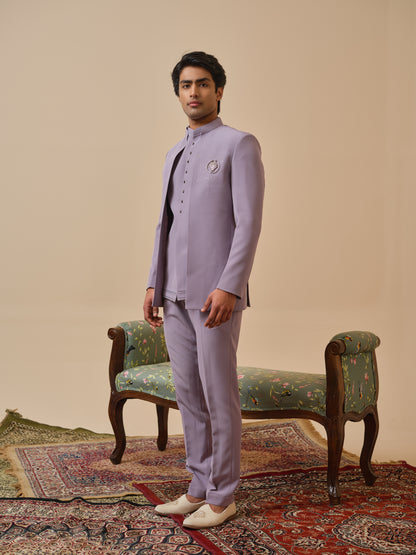 Japanese Lachhka Open Jodhpuri with Brooch & Hotfix Detailing