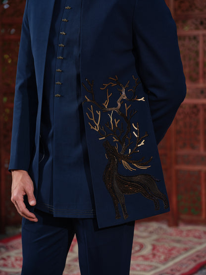 Premium Open Jodhpuri with Crystal Deer Motif