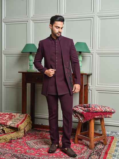 Premium Open Jodhpuri with Crystal Deer Motif