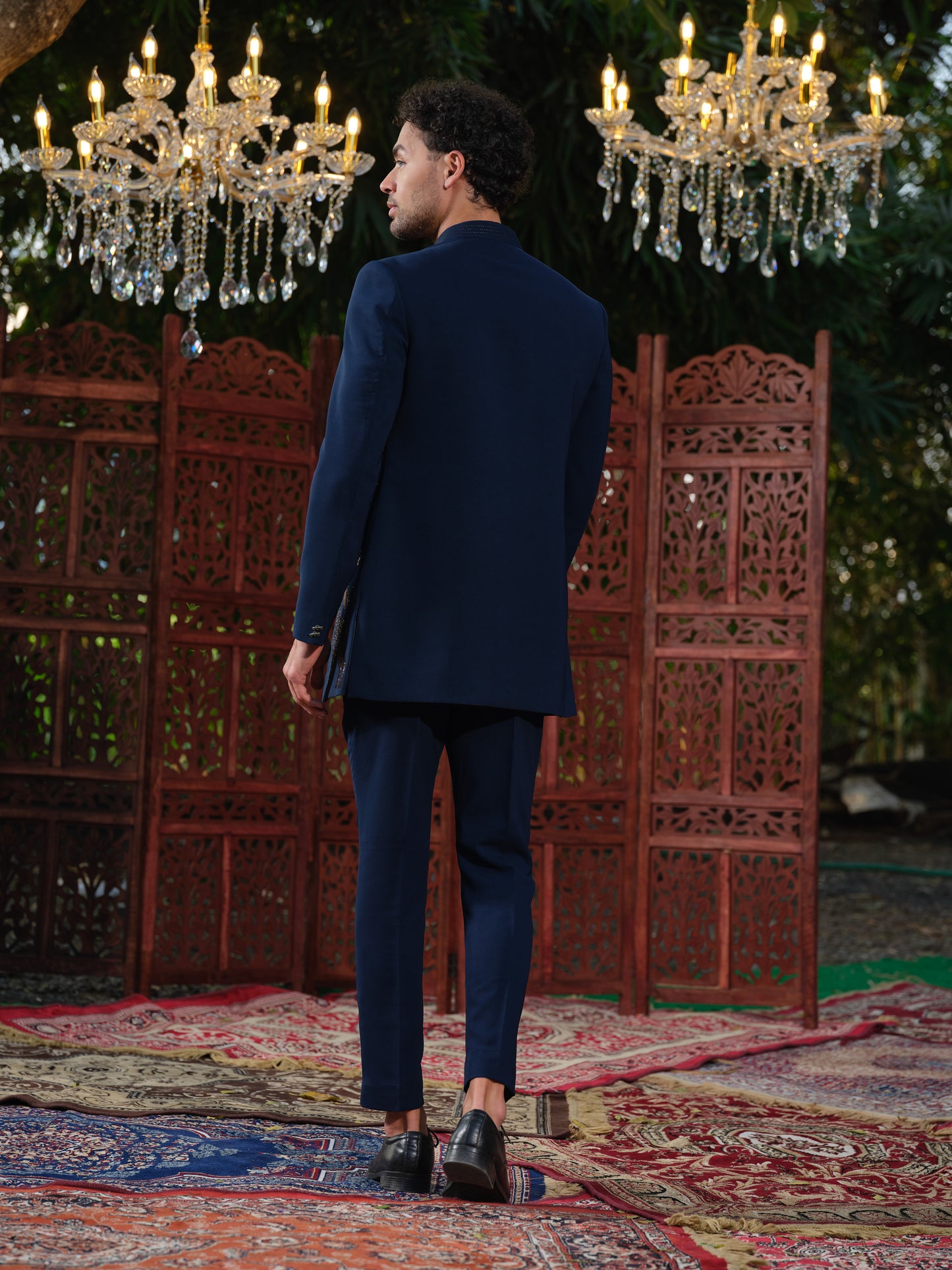 Premium Open Jodhpuri with Crystal Deer Motif