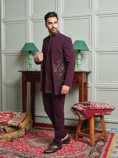 Premium Open Jodhpuri with Crystal Deer Motif