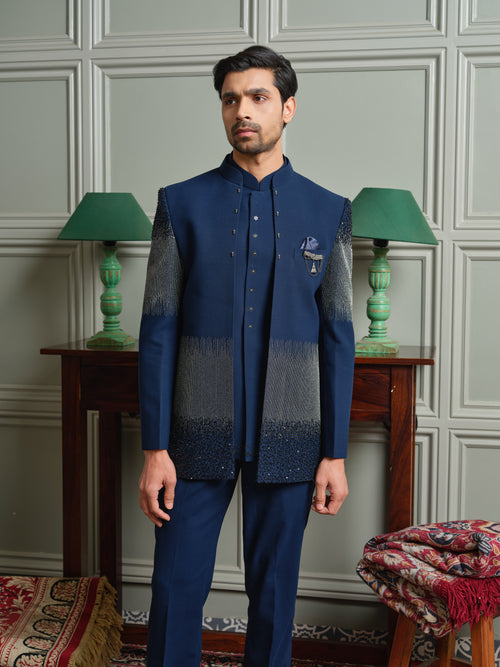 Premium Open Jodhpuri with Bead & Zari Embroidery