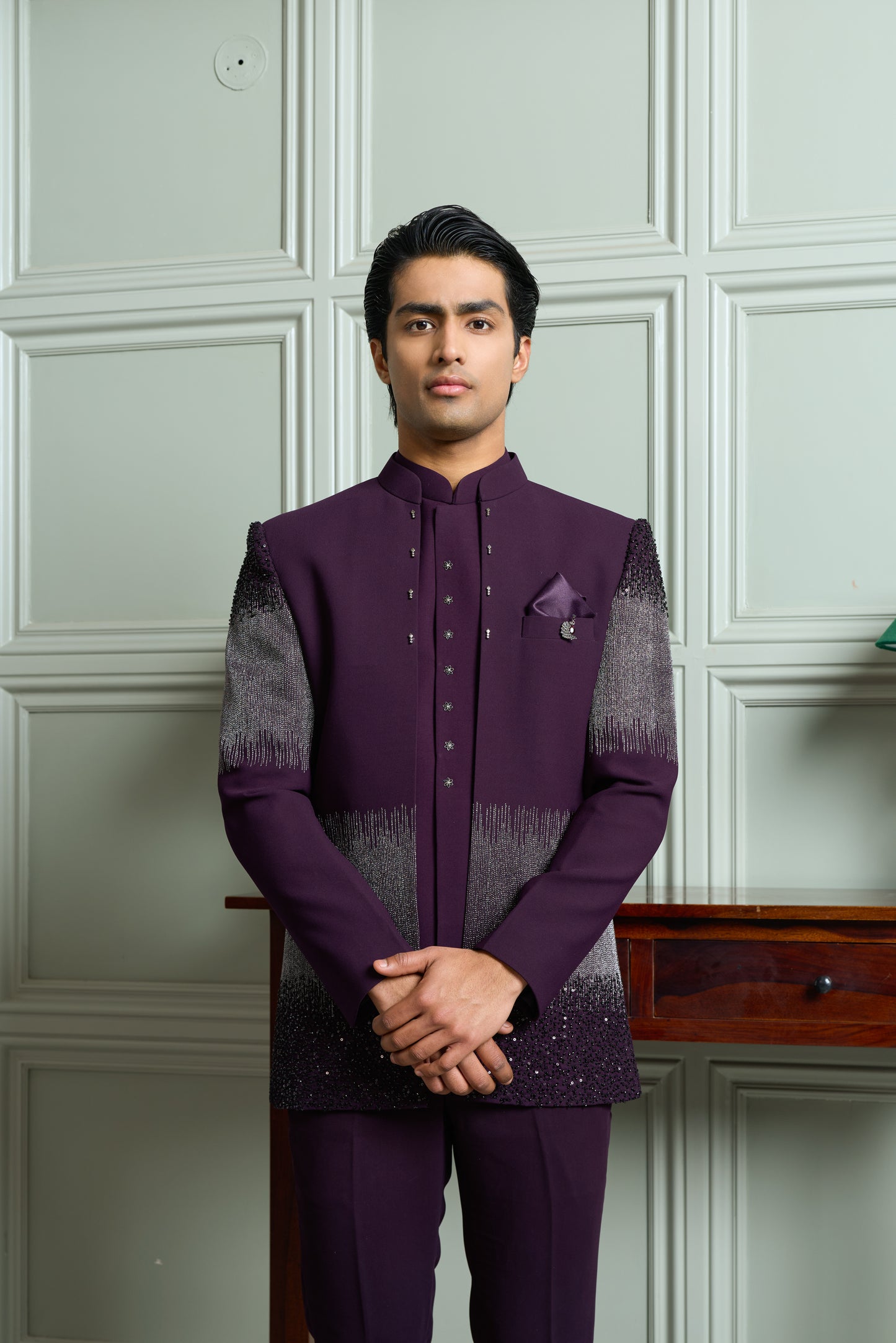 Premium Open Jodhpuri with Bead & Zari Embroidery