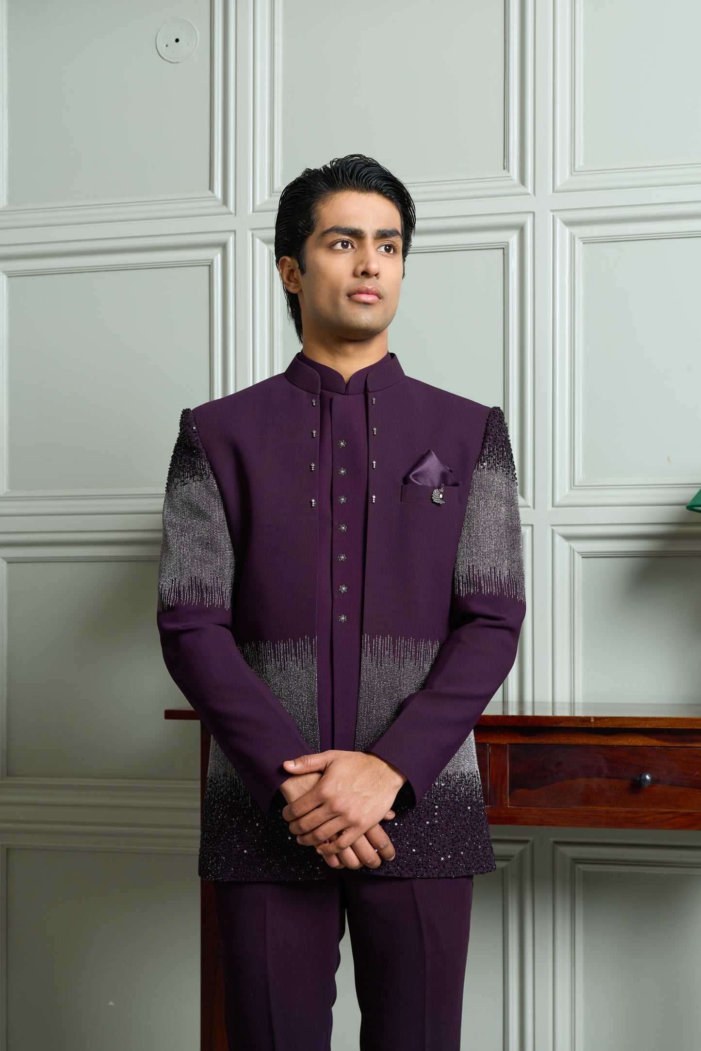 Premium Open Jodhpuri with Bead & Zari Embroidery