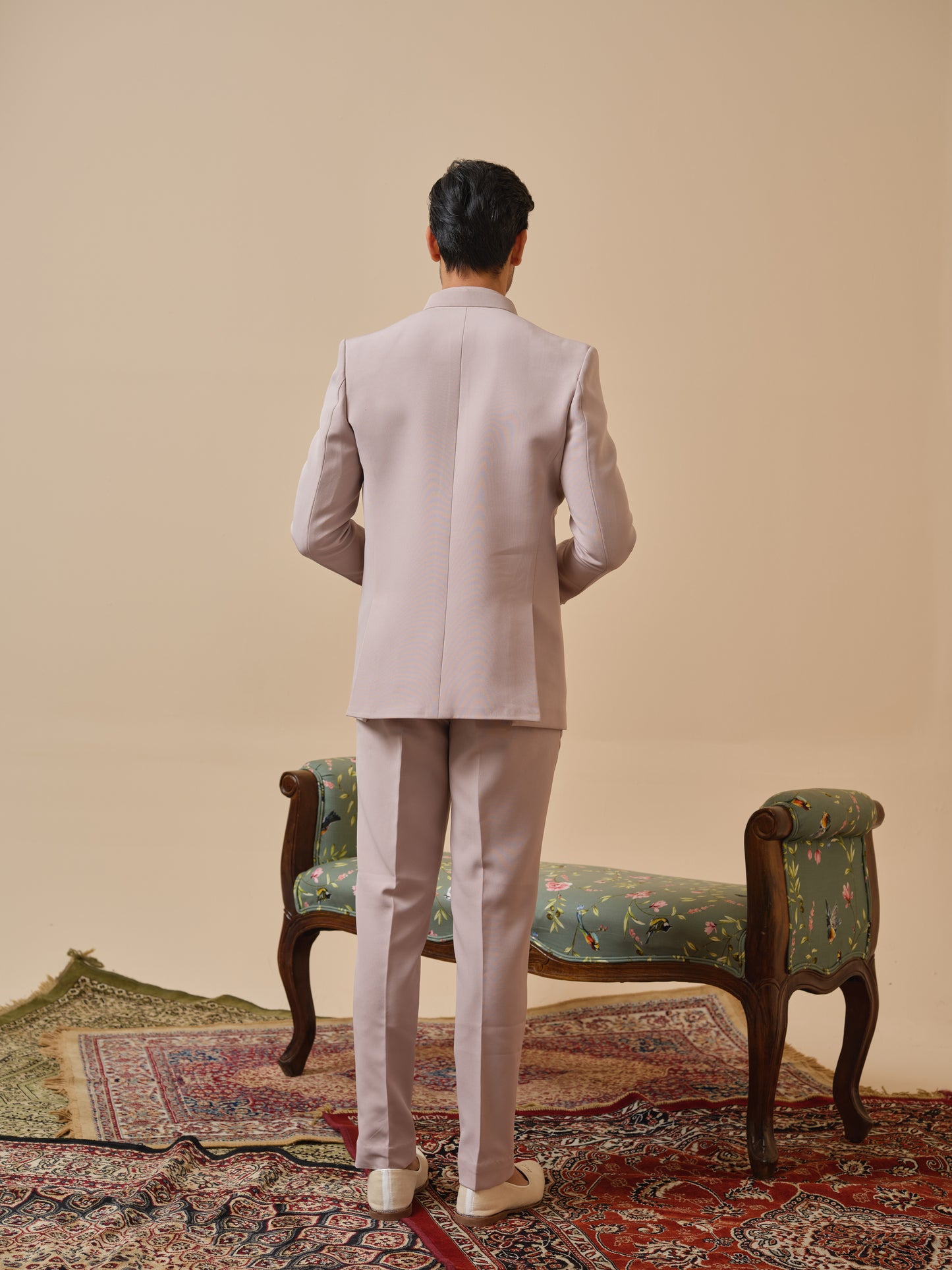 Japanese Lachhka Open Jodhpuri with Hotfix Flower Detailing