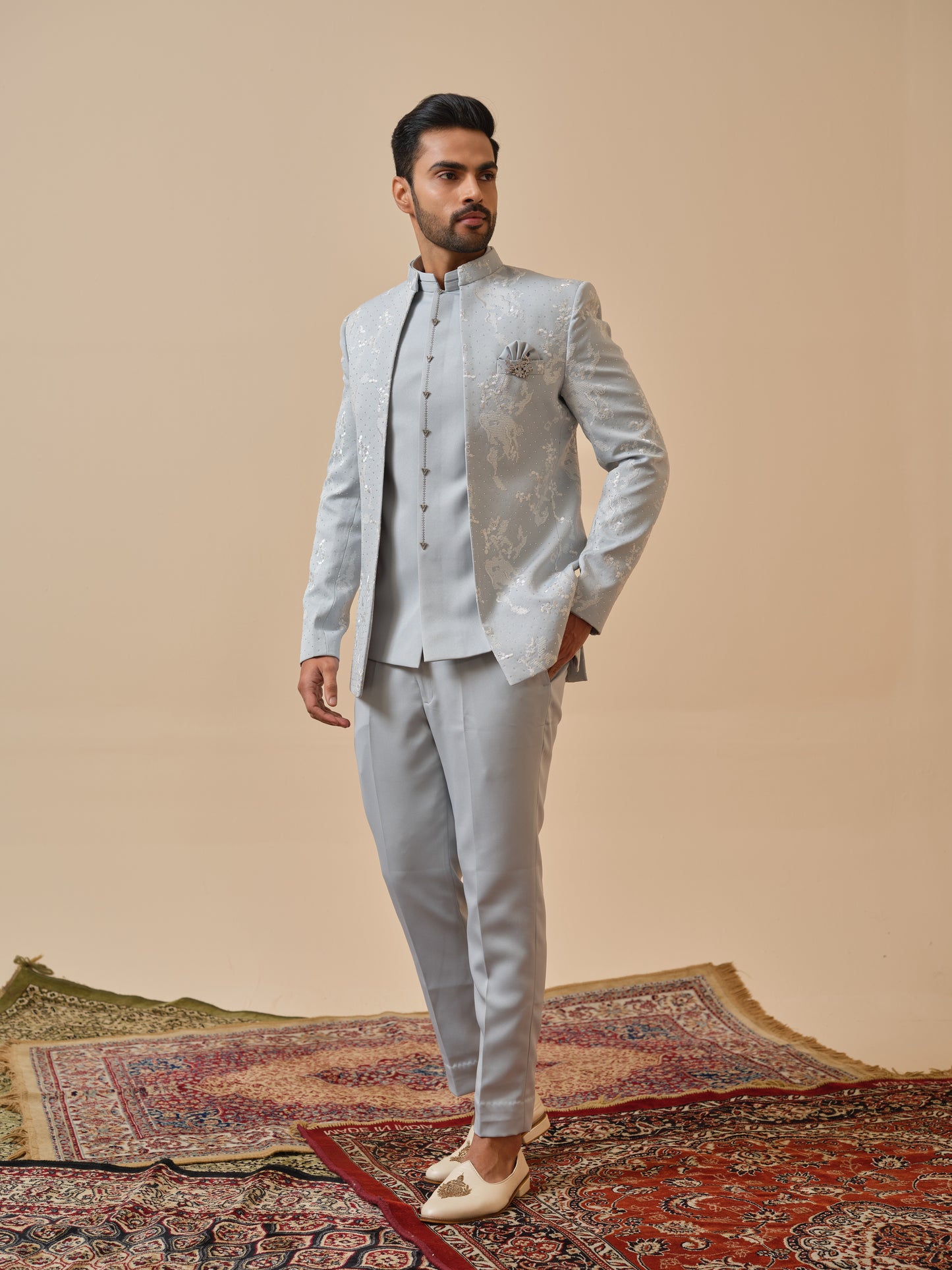 Premium Open Jodhpuri with Diamond Highlight Embroidery