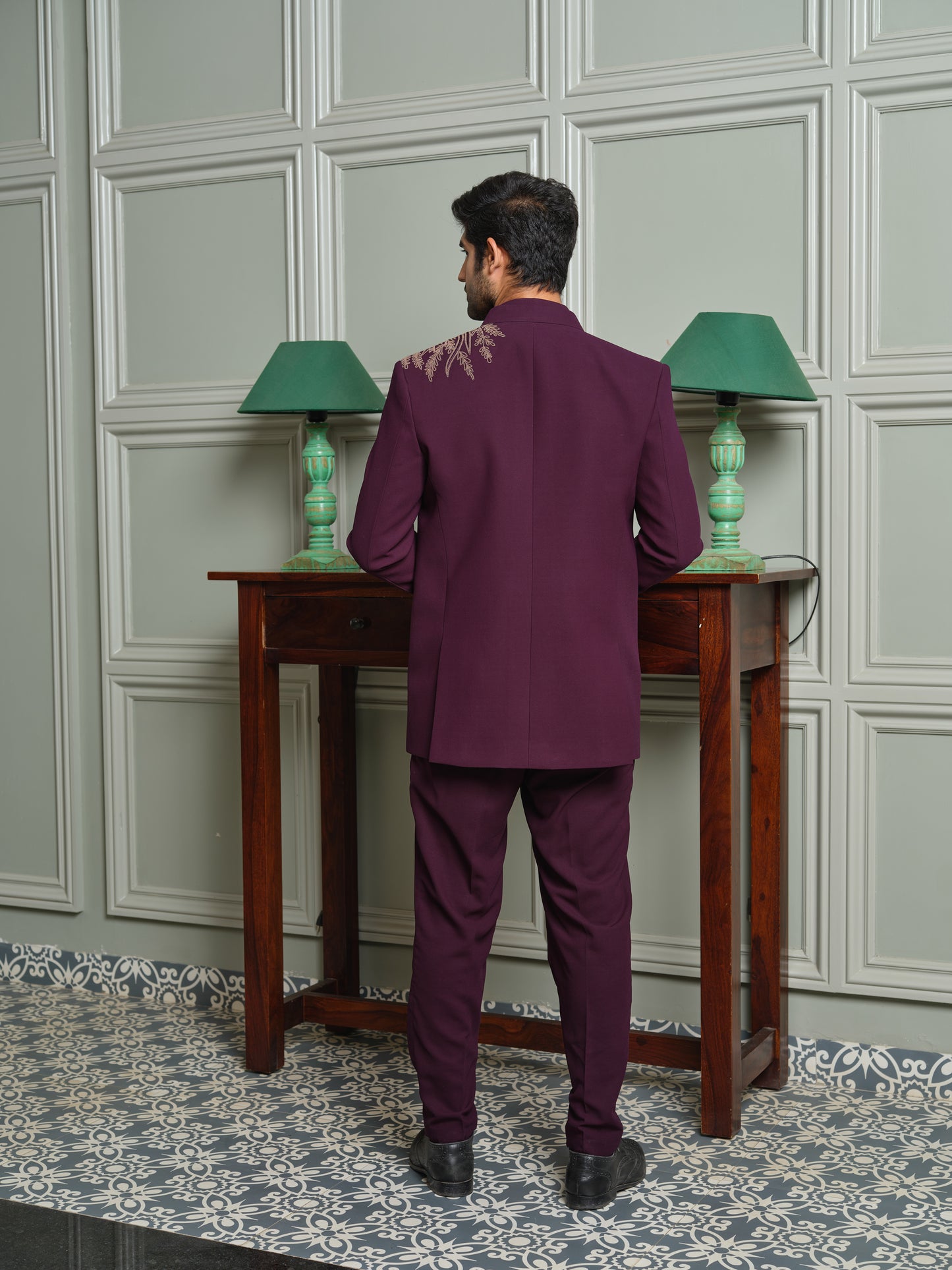 Premium Open Jodhpuri with Gold Cord Elephant Motif