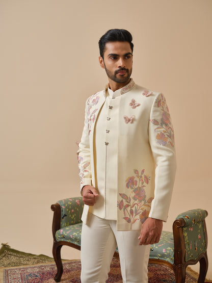 Premium Open Jodhpuri with Butterfly Embroidery
