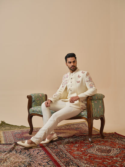 Premium Open Jodhpuri with Butterfly Embroidery
