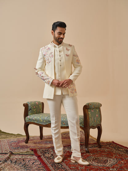 Premium Open Jodhpuri with Butterfly Embroidery