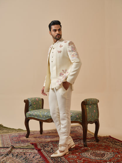 Premium Open Jodhpuri with Butterfly Embroidery