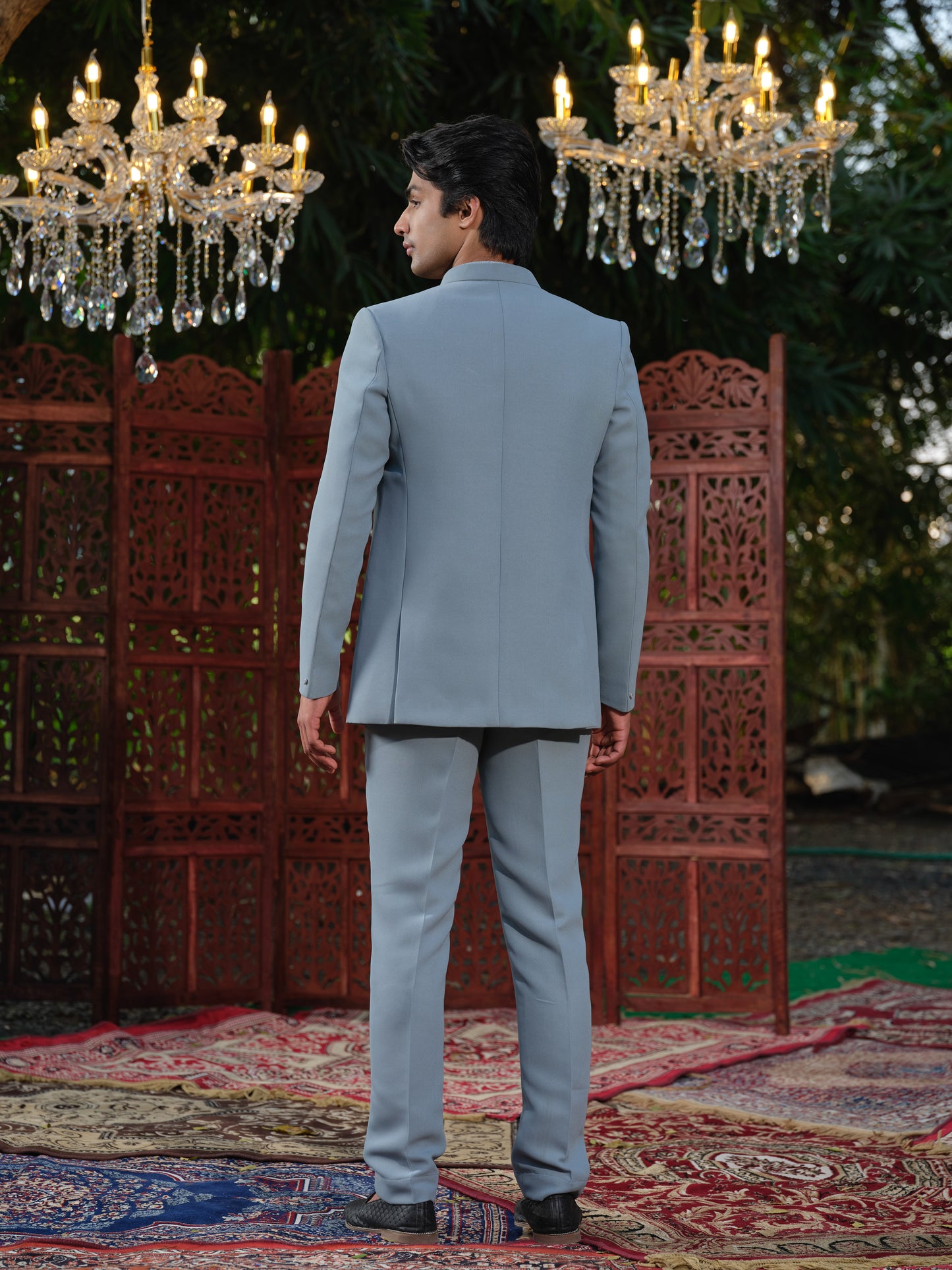 Premium Open Jodhpuri with Hand Embellishment & Jacquard Inner