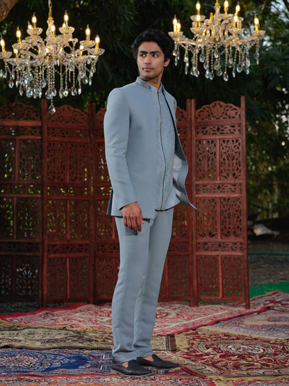 Premium Open Jodhpuri with Hand Embellishment & Jacquard Inner