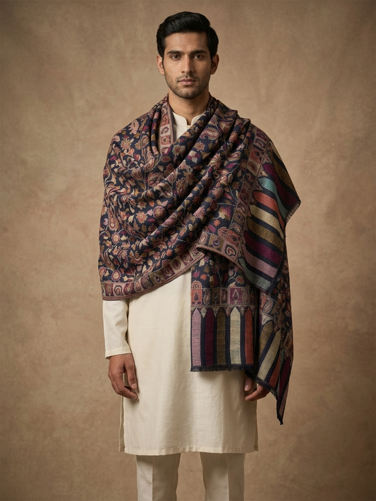 Multicolour Pashmina Jacquard Dupatta