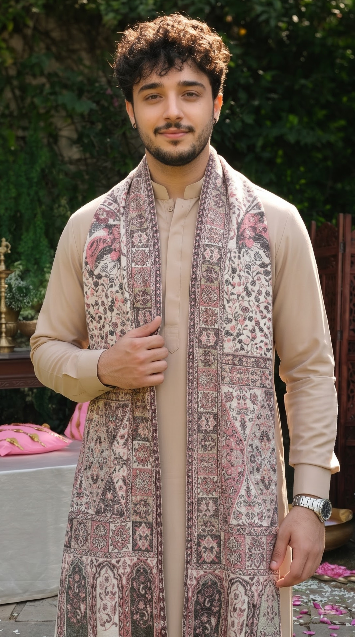 Multicolour Pashmina Jacquard Dupatta