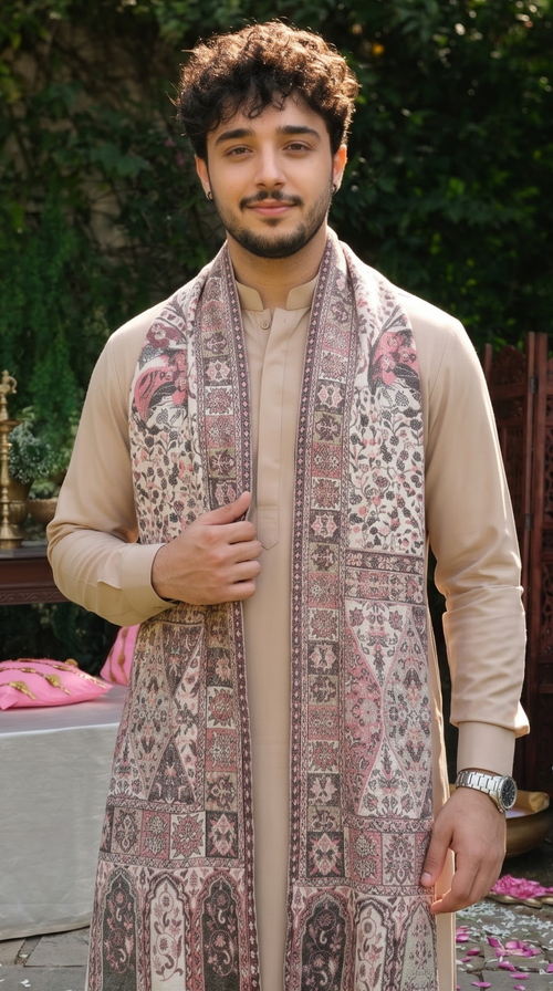 Multicolour Pashmina Jacquard Dupatta
