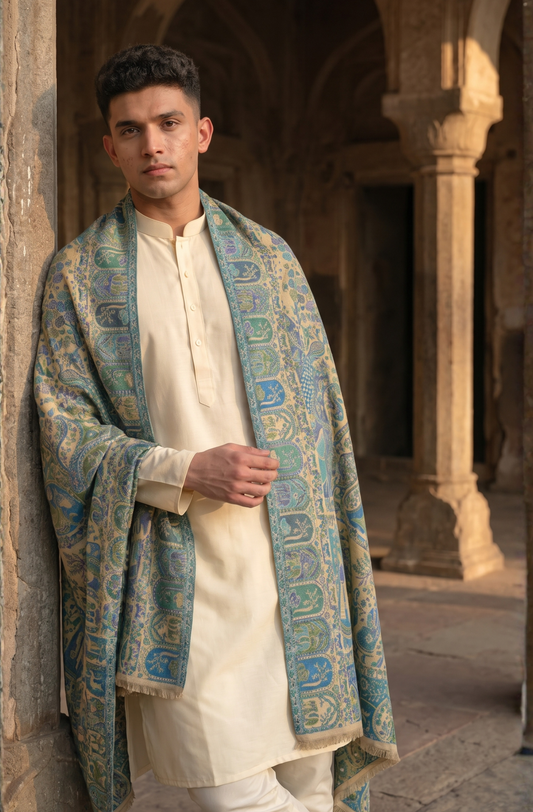 Multicolour Pashmina Jacquard Dupatta