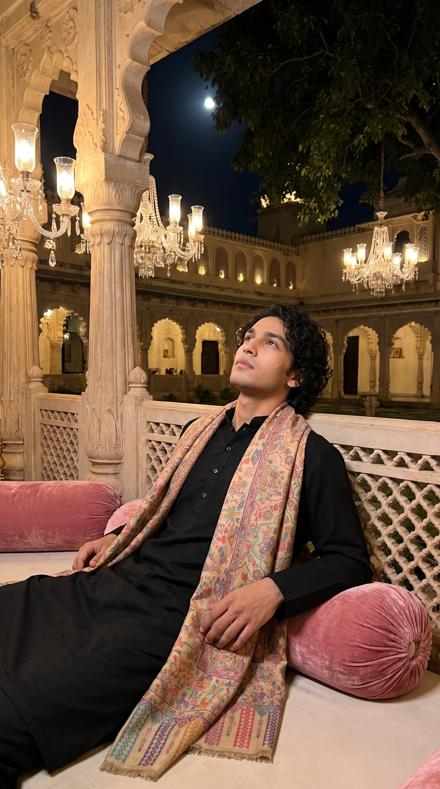 Multicolour Pashmina Jacquard Dupatta
