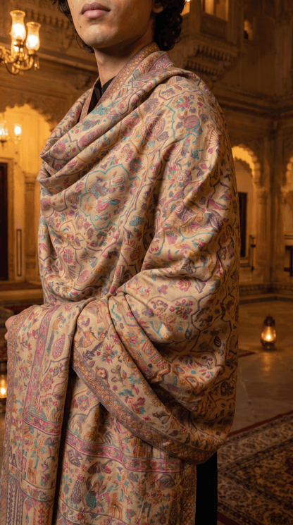 Multicolour Pashmina Jacquard Dupatta