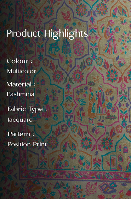 Multicolour Pashmina Jacquard Dupatta