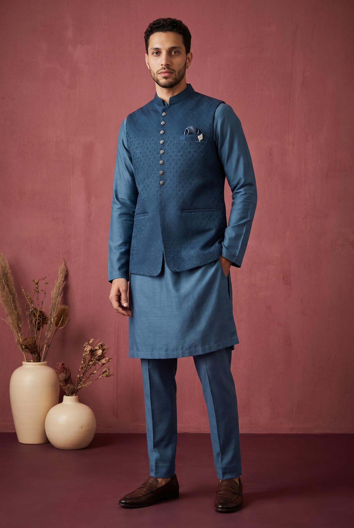 Heritage Jacquard Satin Bandi Jacket
