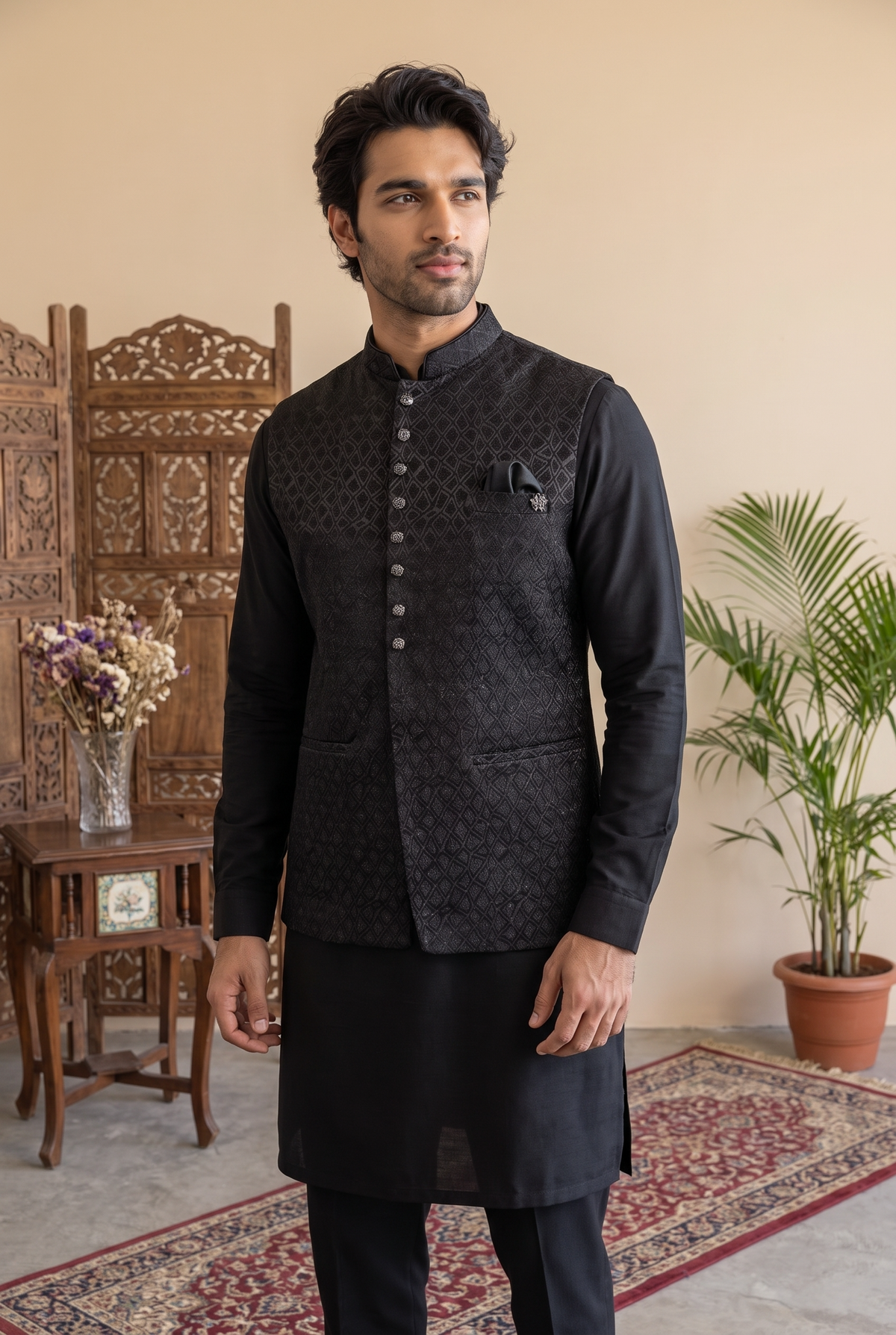 Heritage Jacquard Satin Bandi Jacket