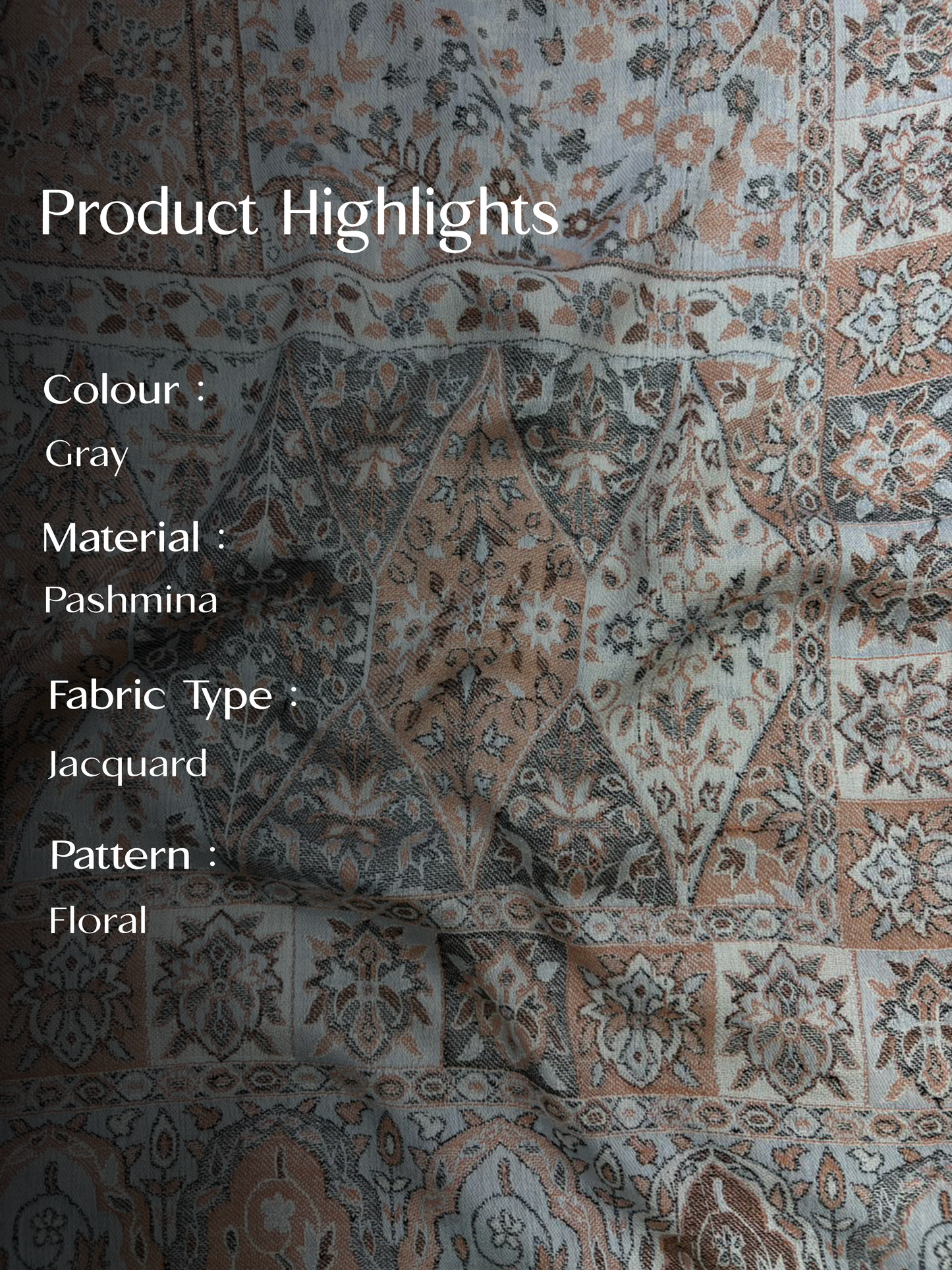 Multicolour Pashmina Jacquard Dupatta