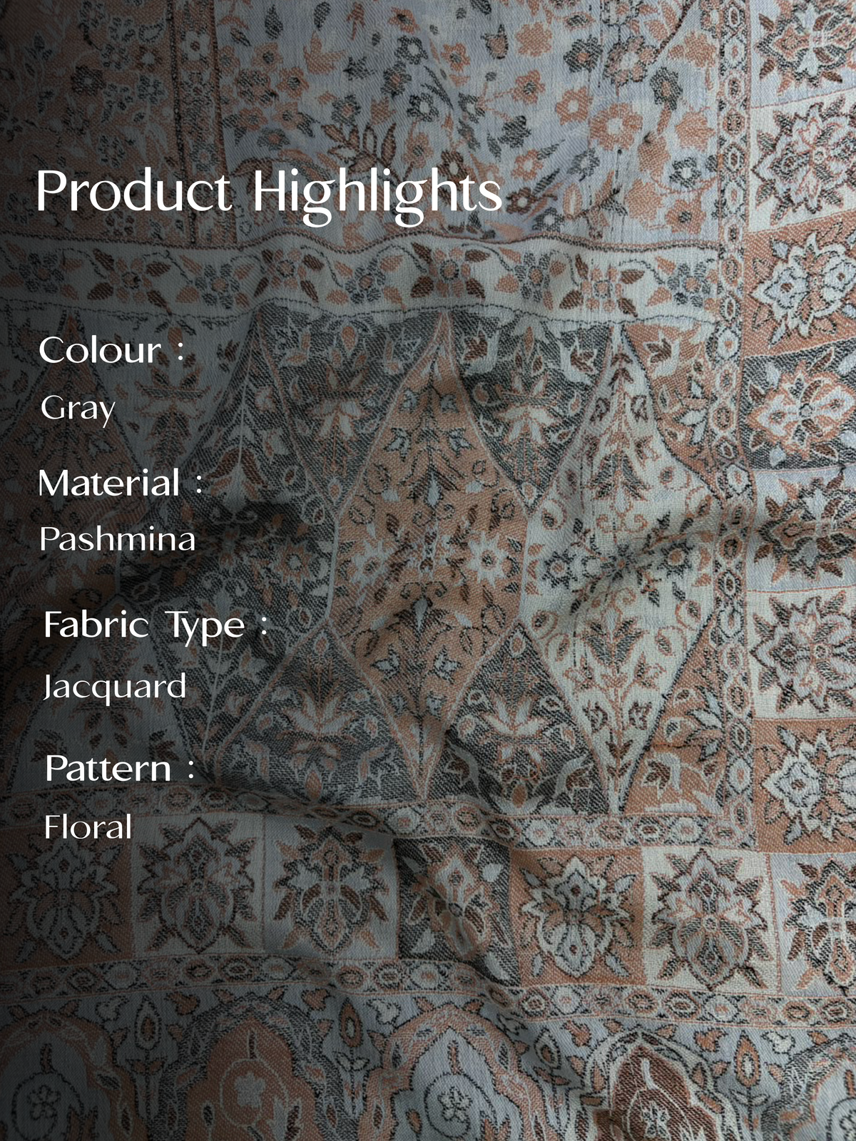 Multicolour Pashmina Jacquard Dupatta