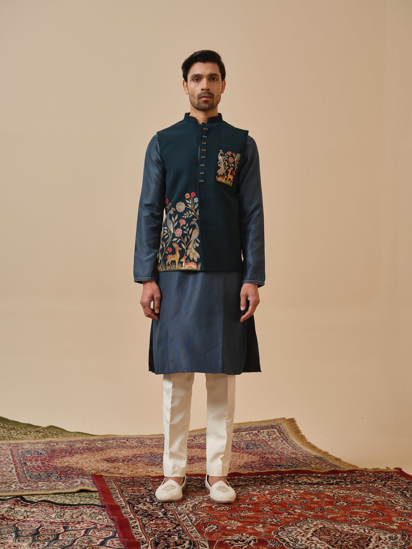 Modi Jacket with Royal Deer Embroidery