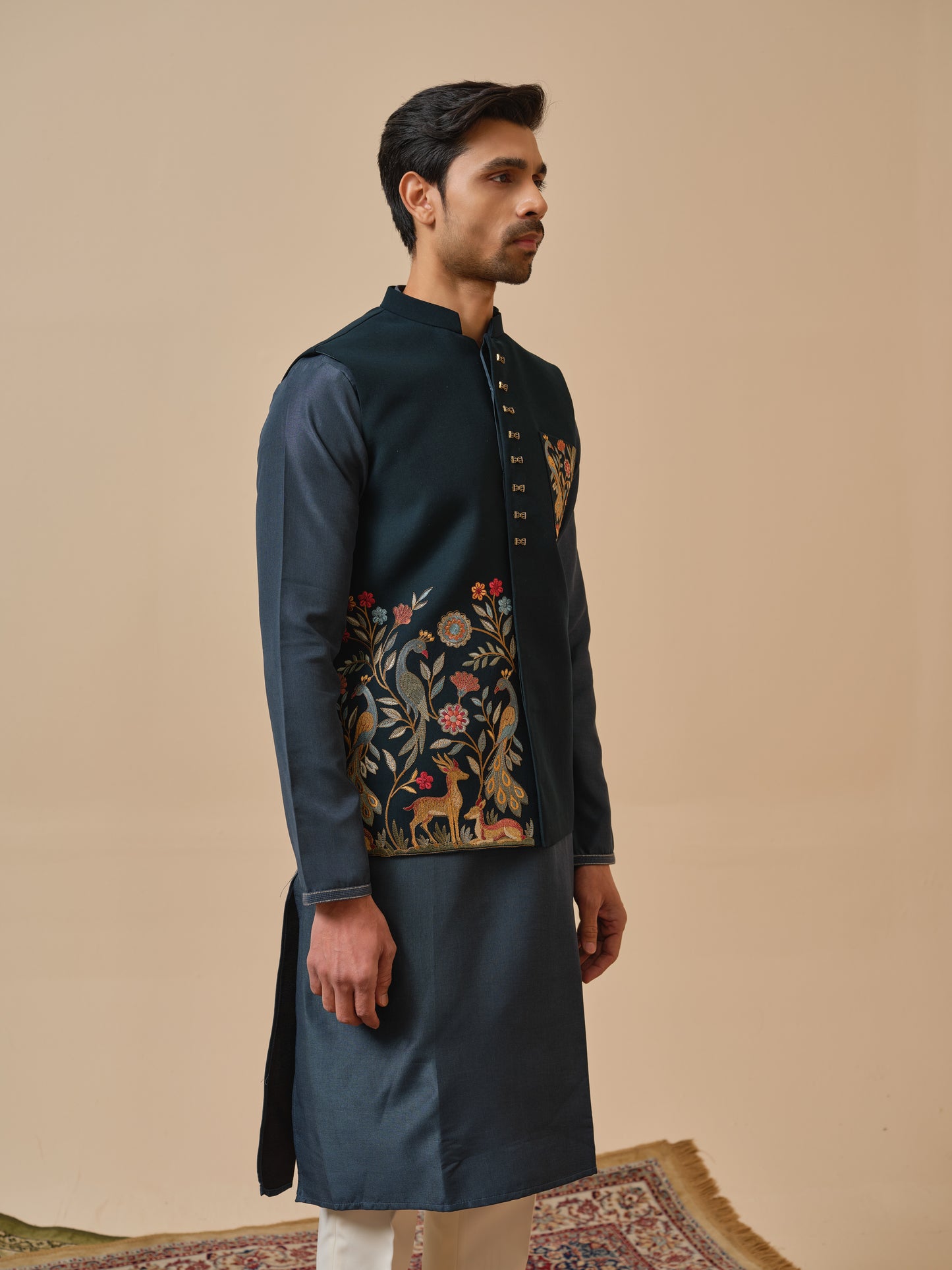 Modi Jacket with Royal Deer Embroidery