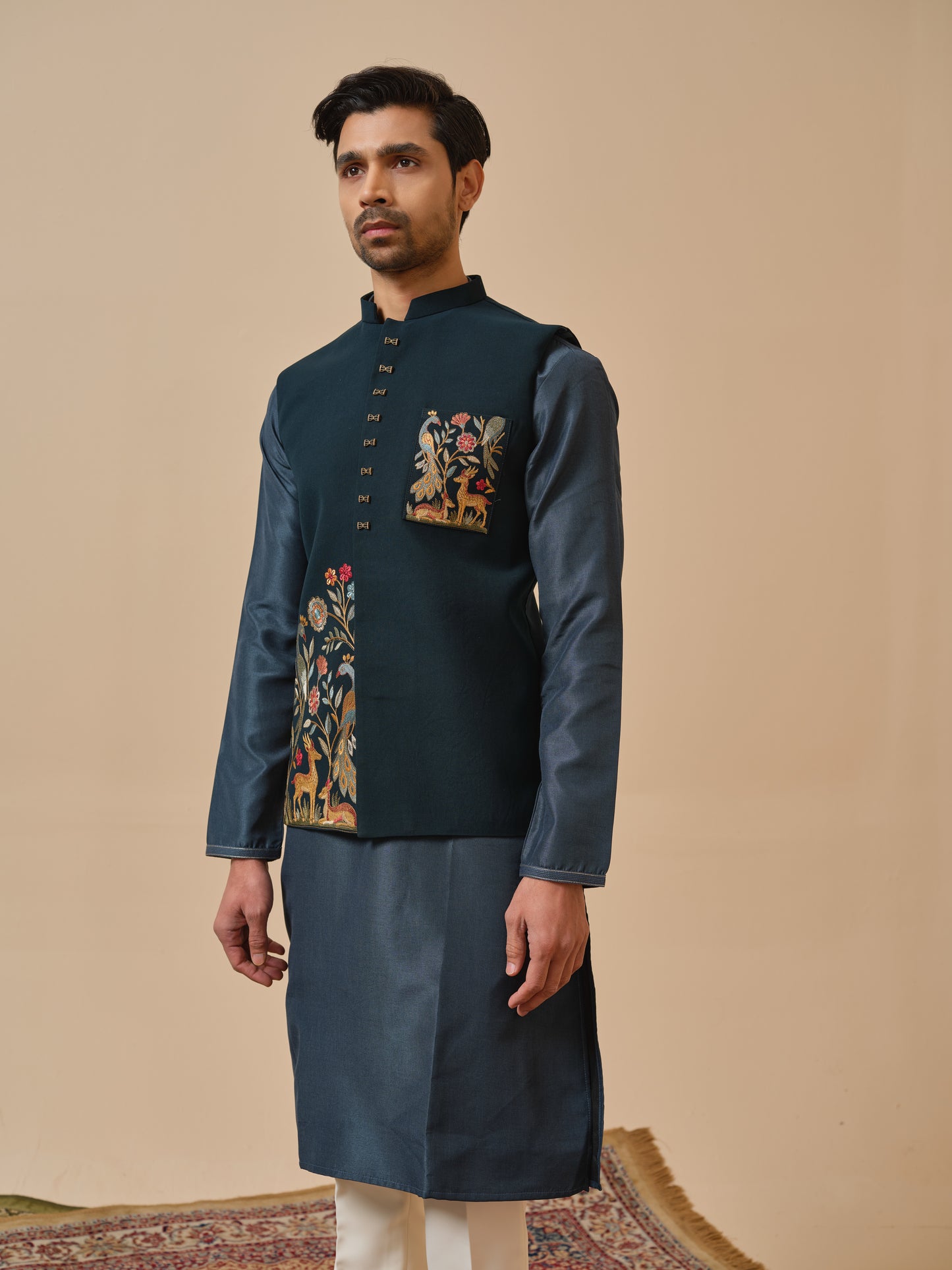 Modi Jacket with Royal Deer Embroidery