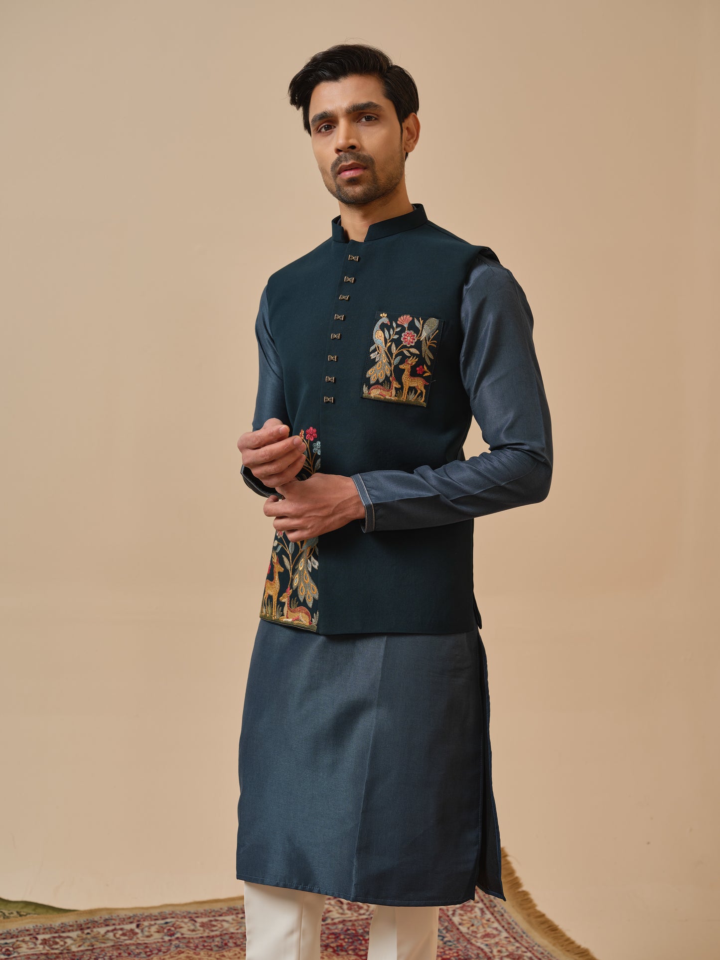 Modi Jacket with Royal Deer Embroidery