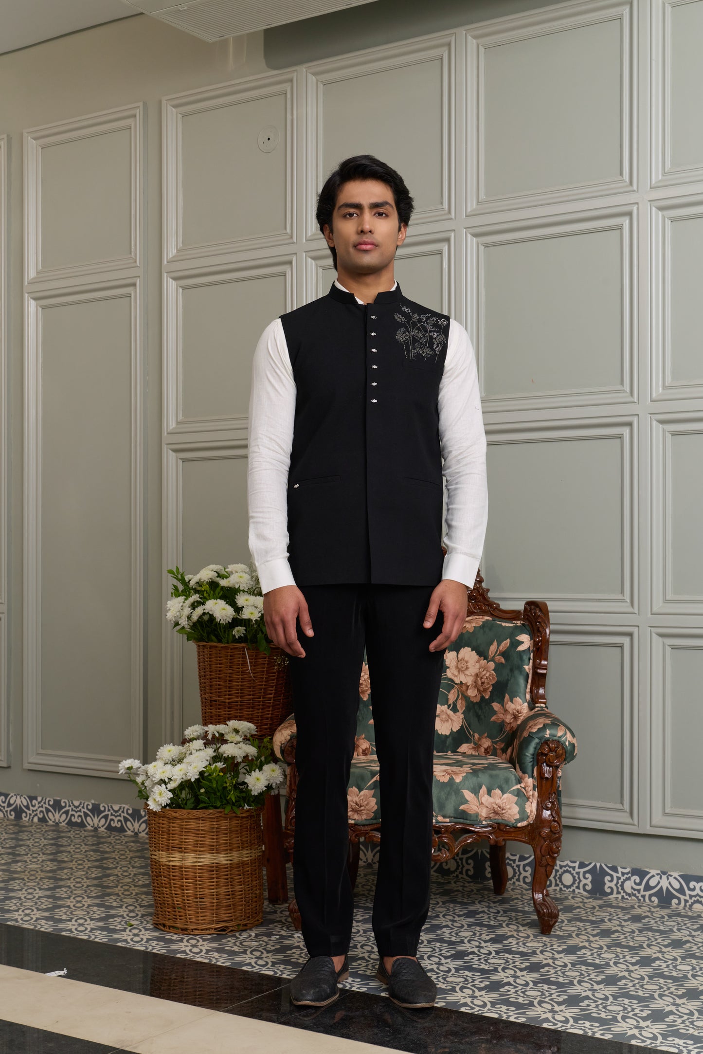 Modi Jacket with Hotfix Butta Detailing