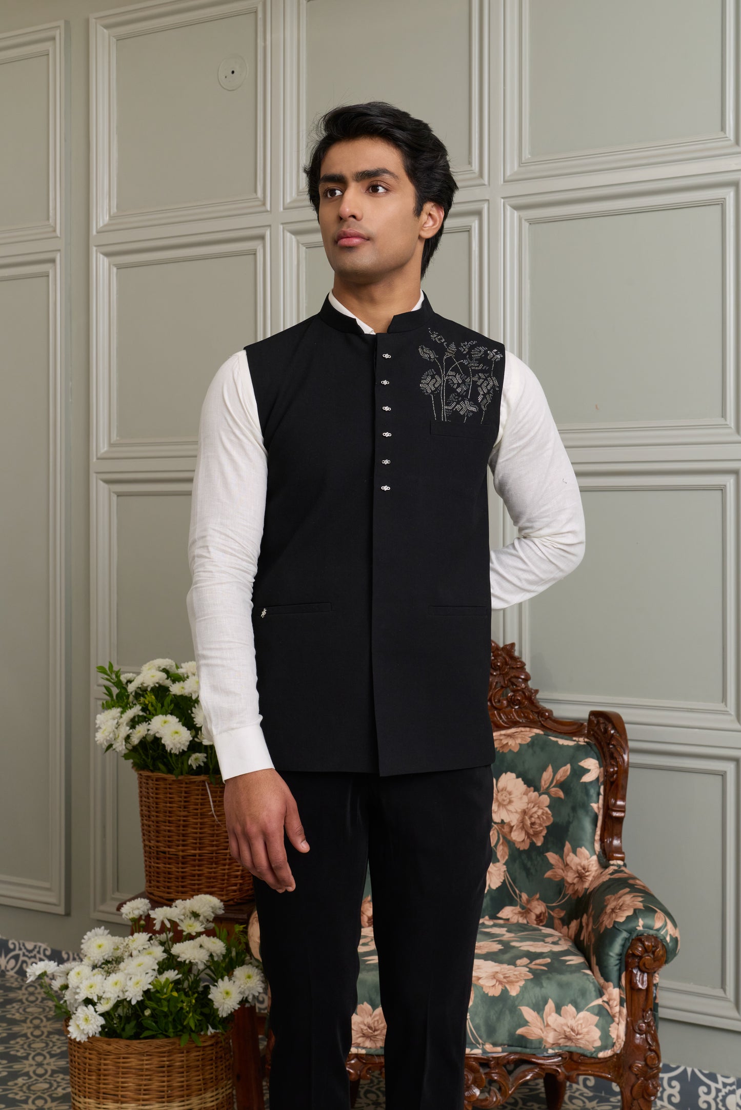Modi Jacket with Hotfix Butta Detailing
