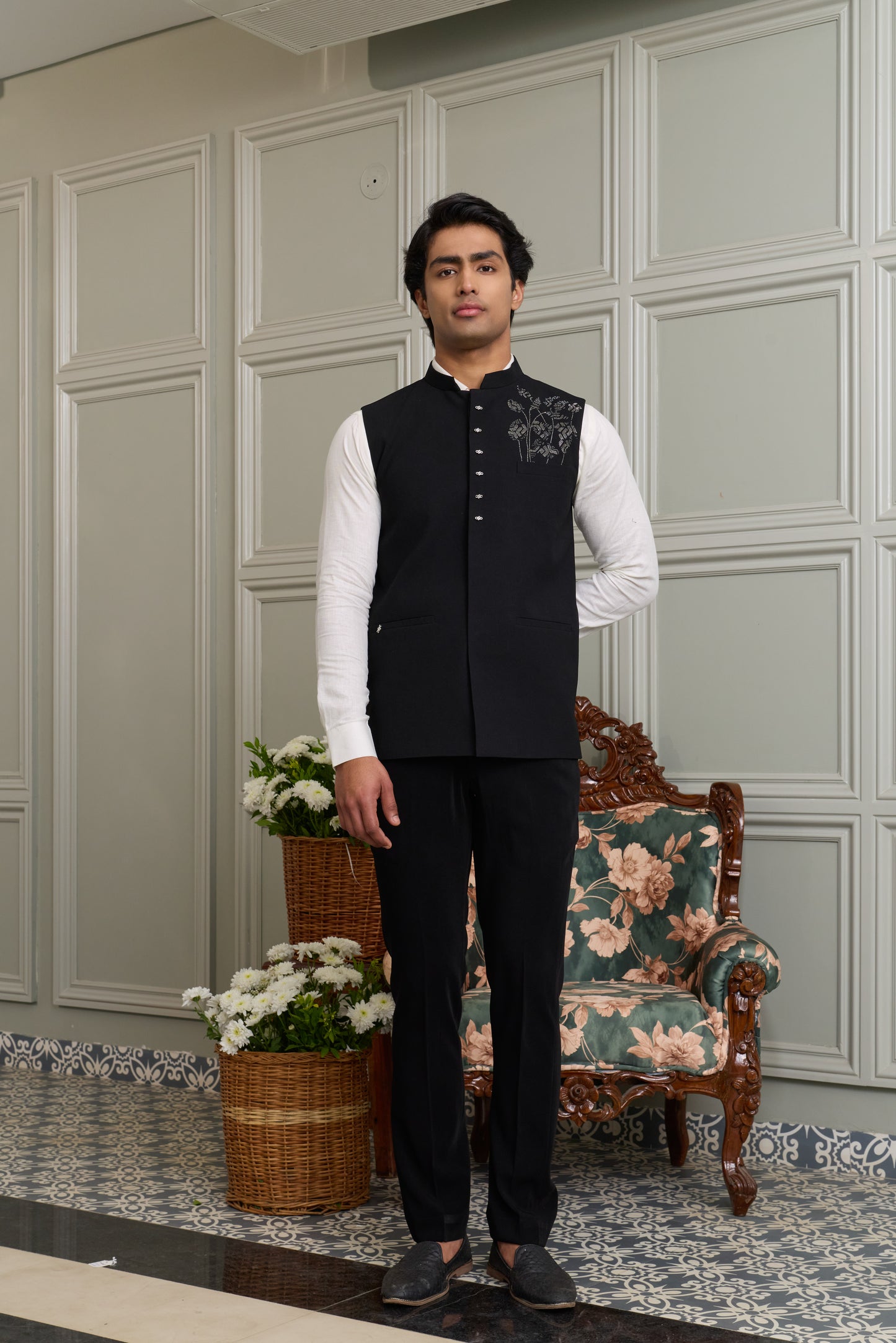 Modi Jacket with Hotfix Butta Detailing