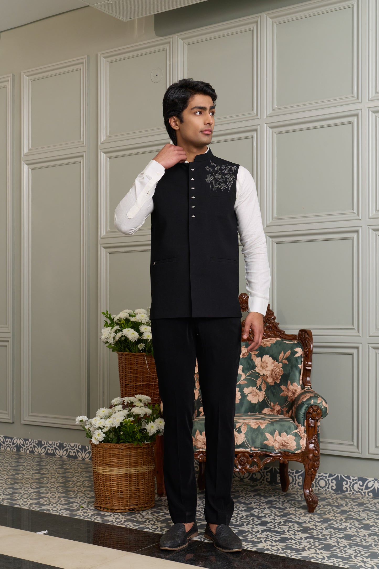 Modi Jacket with Hotfix Butta Detailing