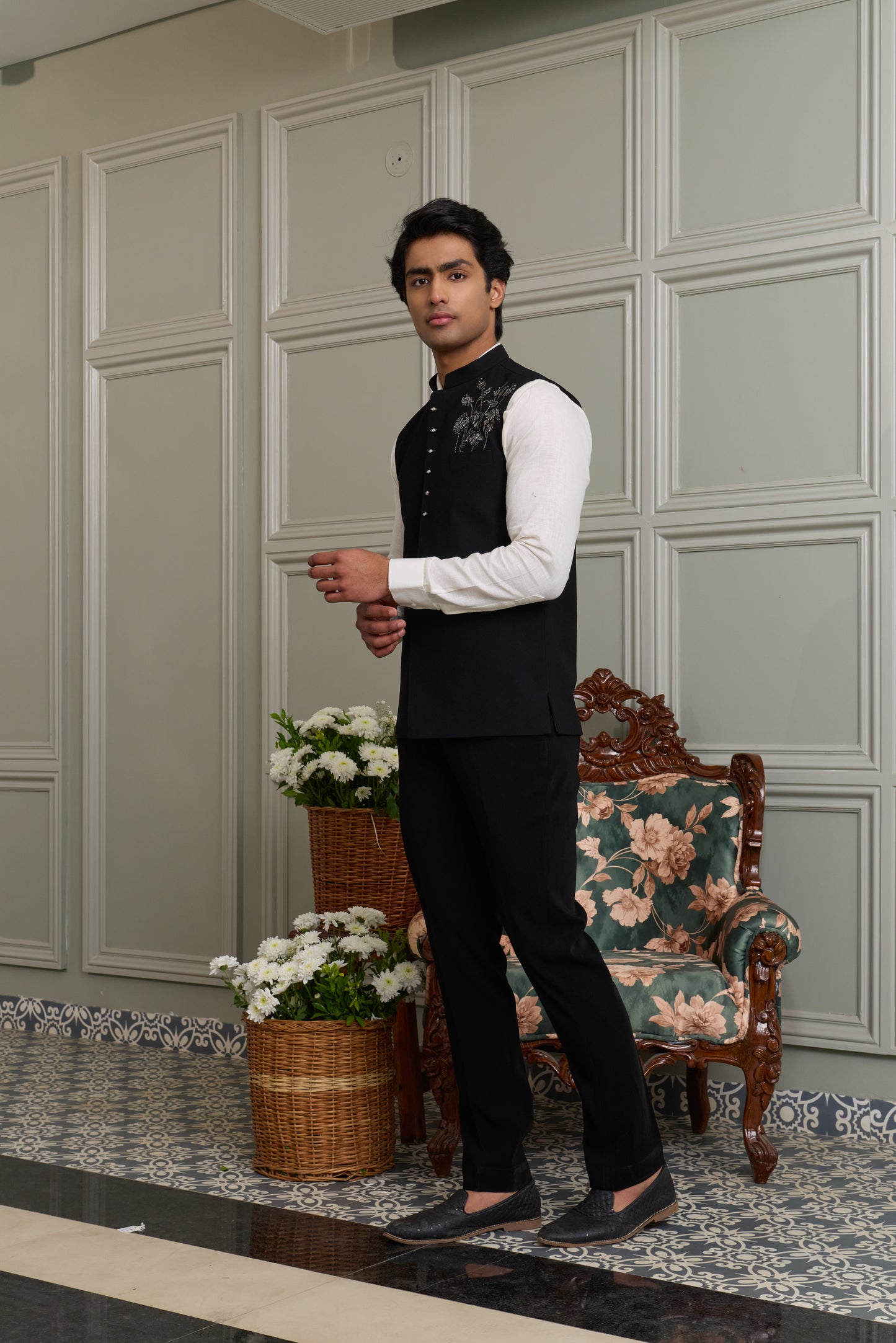 Modi Jacket with Hotfix Butta Detailing