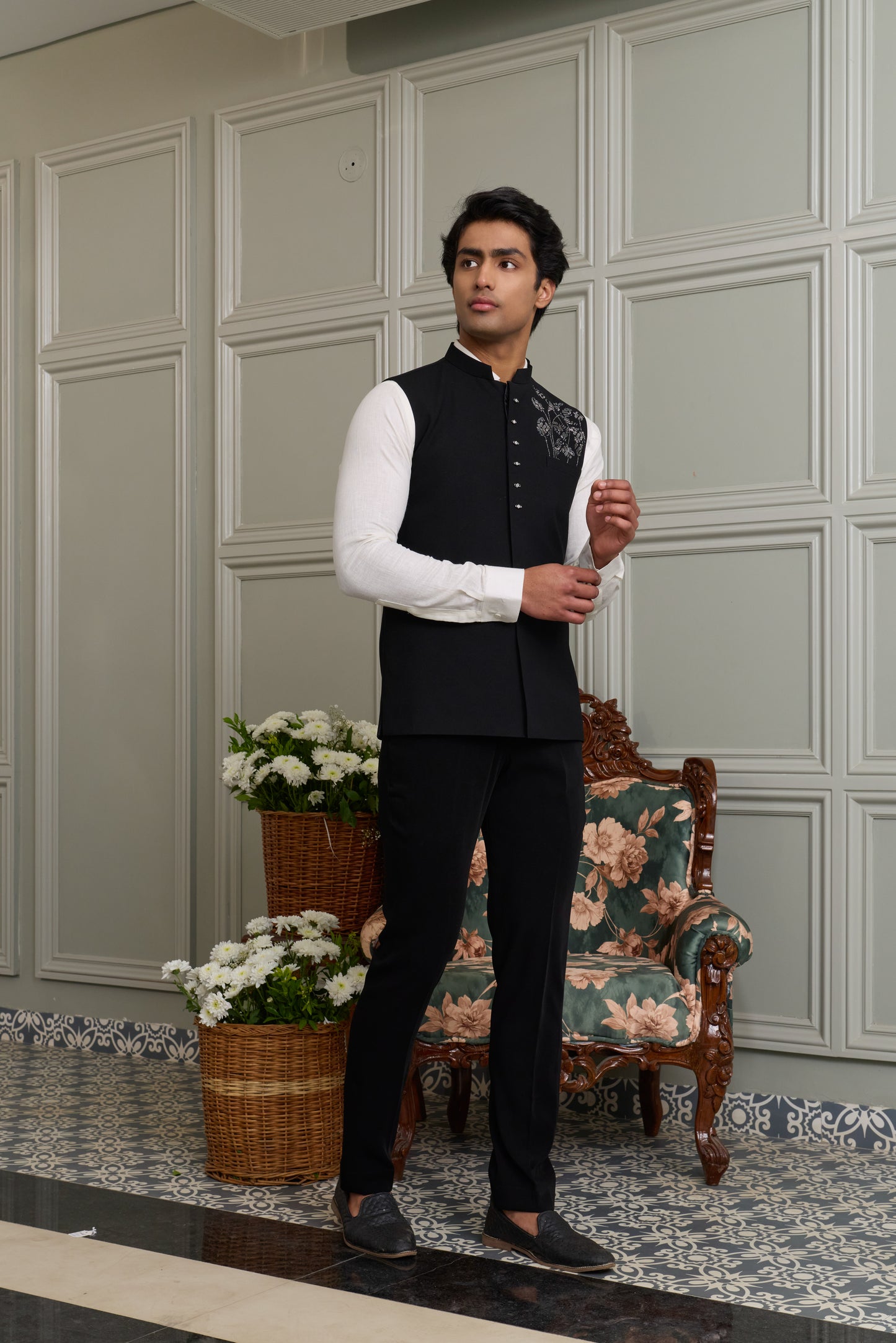 Modi Jacket with Hotfix Butta Detailing